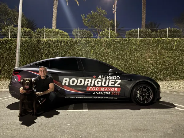The Rodriguez for Mayor campaign car