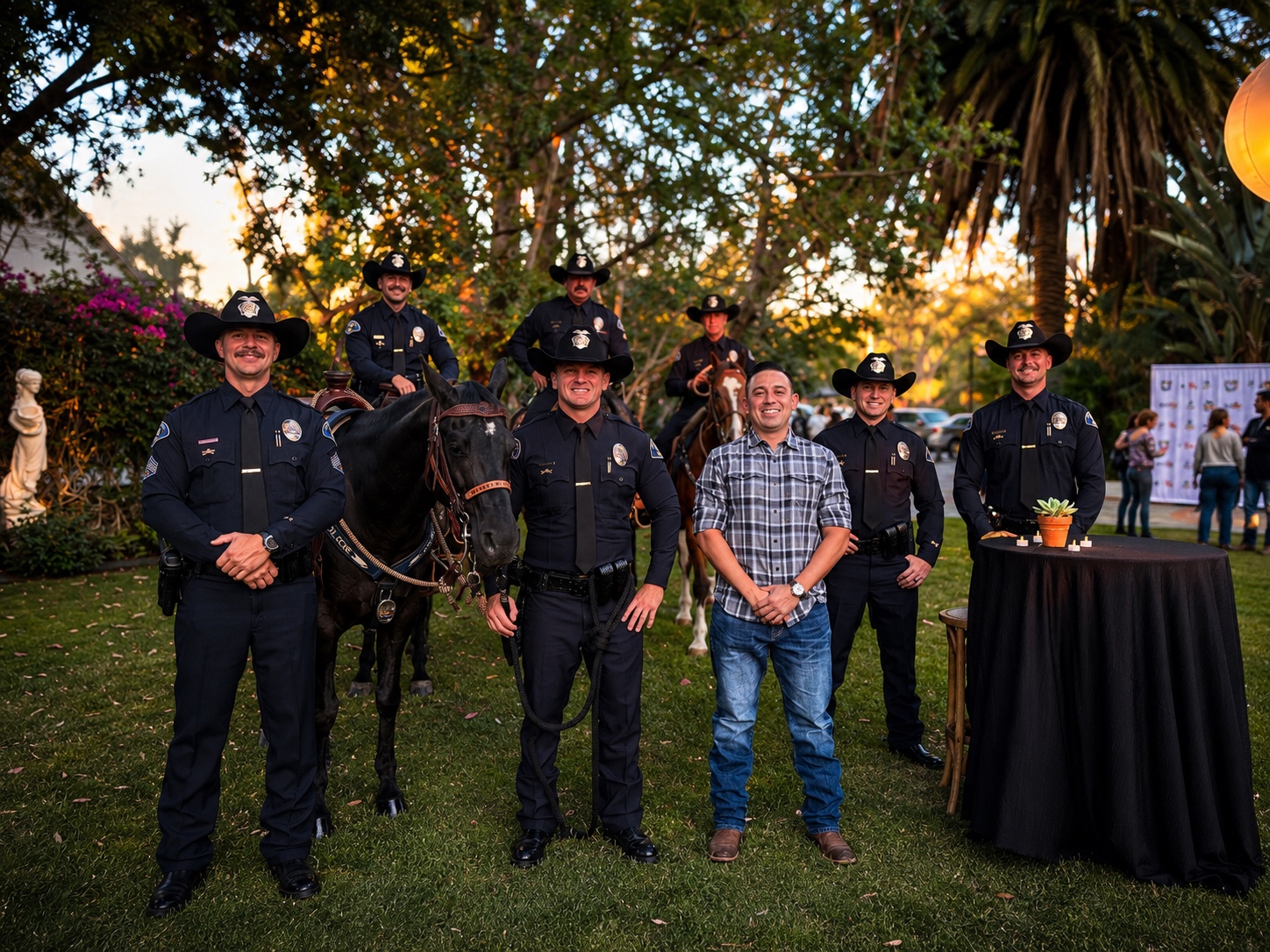 Community event with Anaheim police mounted unit
